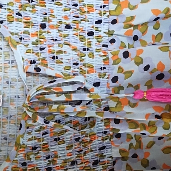 THML Blue and Orange Patterned Blouse - Picture 3 of 5